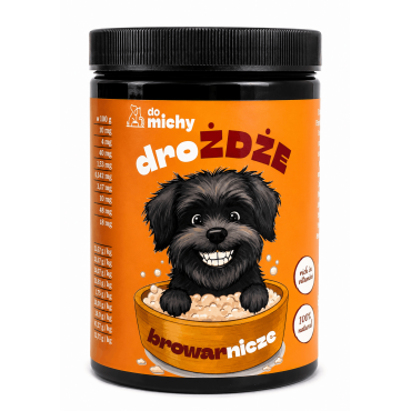 Drożdże browarnicze dla psa i kota 650g duże opakowanie.