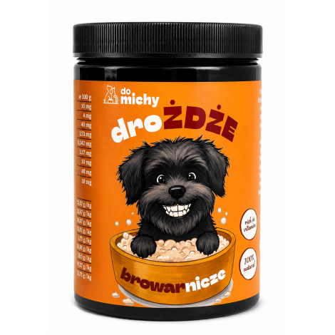 Drożdże browarnicze dla psa i kota 650g duże opakowanie.