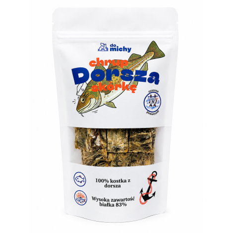 Kostka ze skóry dorsza dla psa 70g