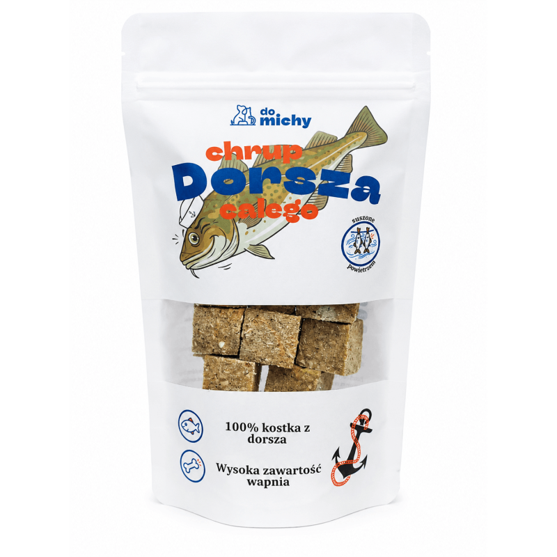 Kostka z dorsza dla psa 70g (zdrowa przekąska)