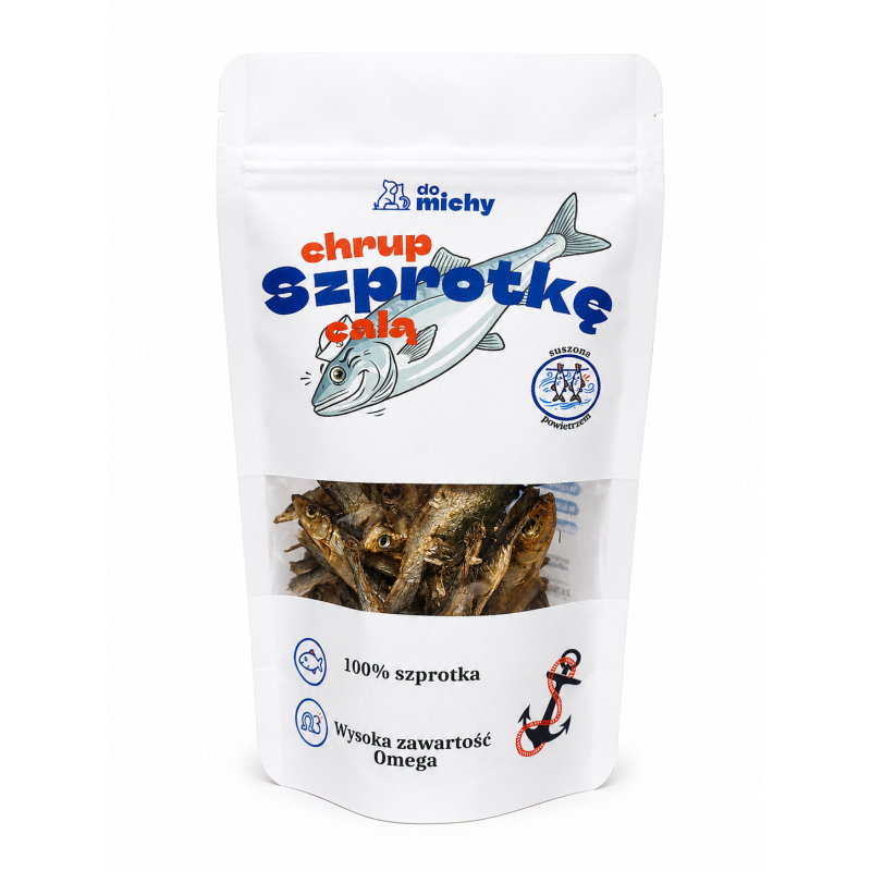 Szprotki suszone dla psa i kota 45g